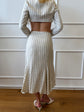 Maude Skirt - White & Stone Stripe