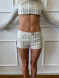 Edith Short - White & Stone Stripe