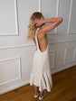 Ira Dress - White & Stone Stripe Pre-Order